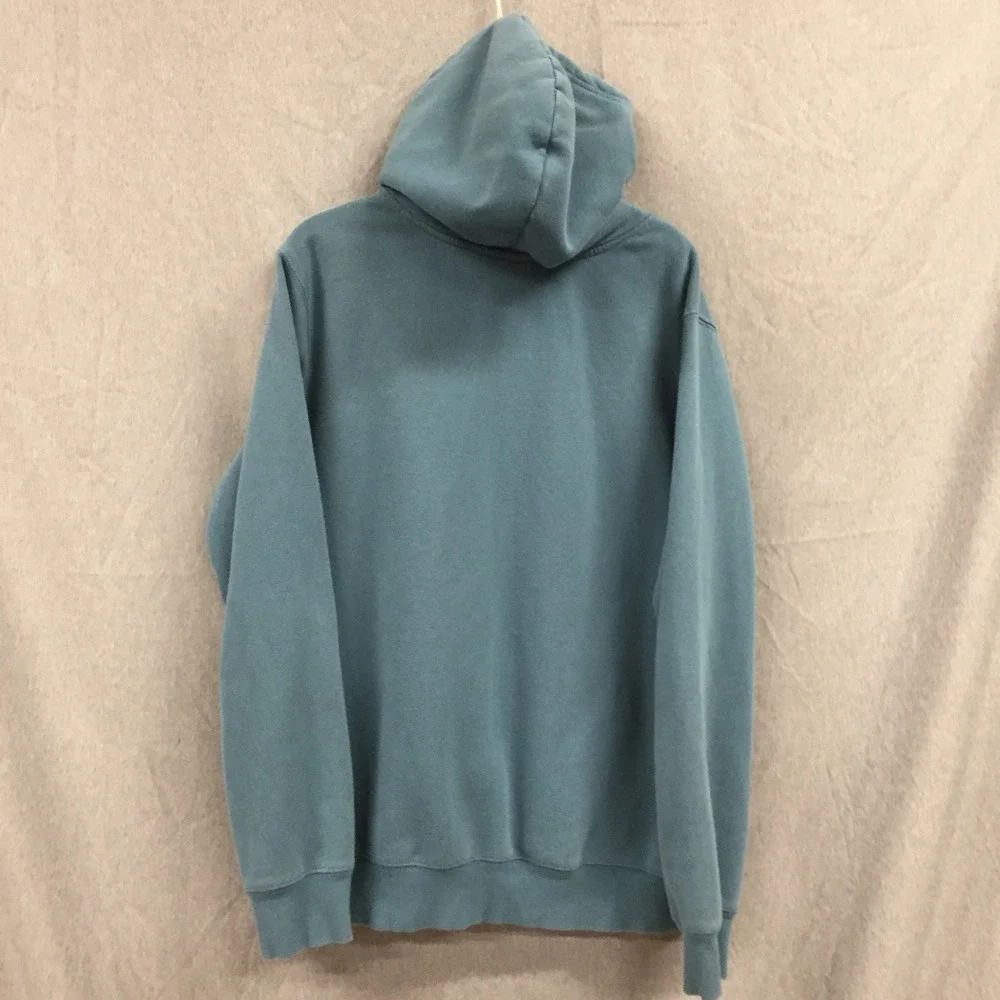 The North Face Mens XL Half Dome Pullover Hoodie Blue Teal Brown Logo Fleece
